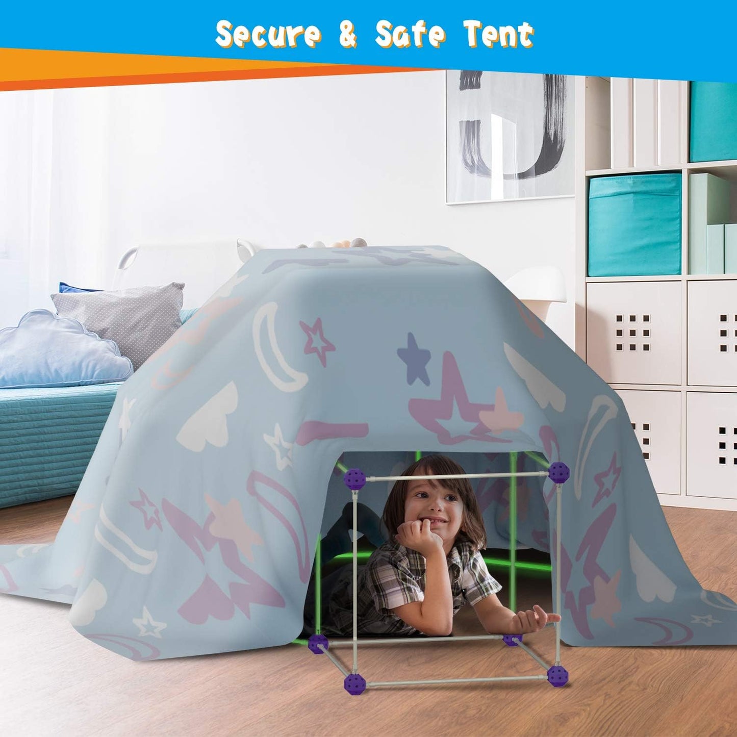 Forts glow svetleca konstrukcija za sklapanje zamka, kuce