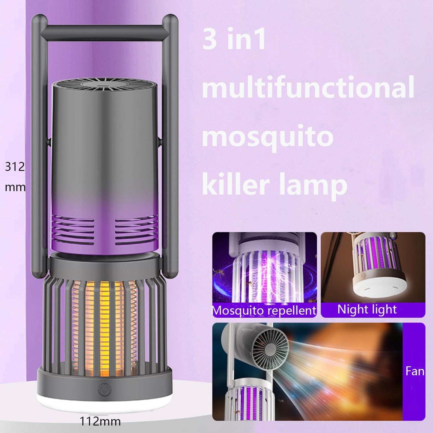 Lampa protiv Komaraca sa Ventilatorom i Noćnim Svetlom