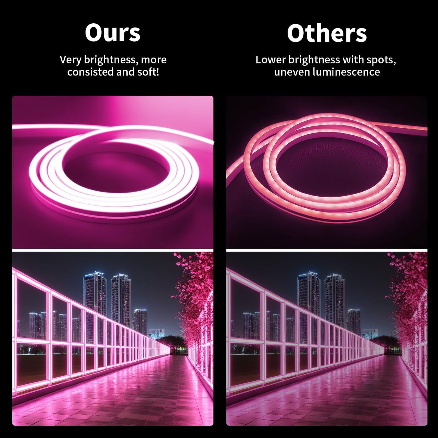 LED NEON flex traka 10m 220v Pink
