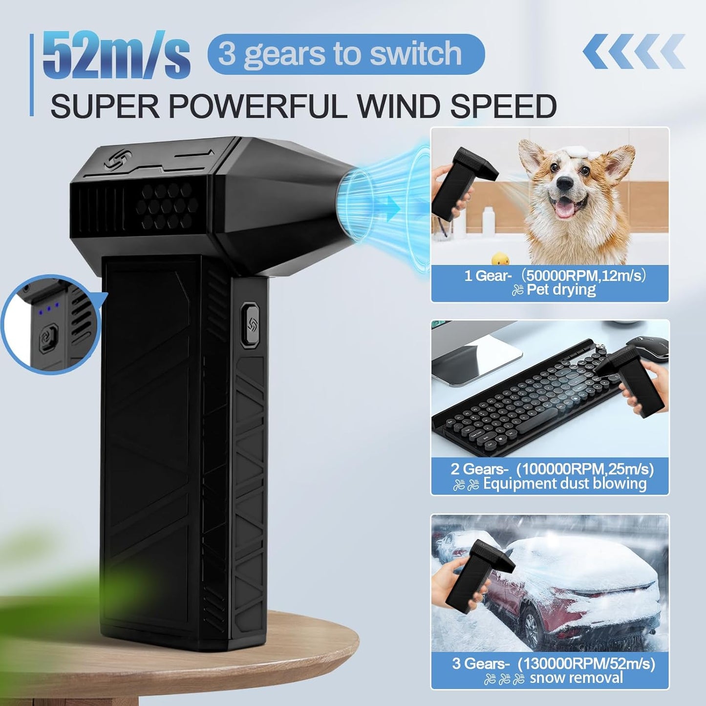 Bežični vazdušni duvač Turbo Jet Fan