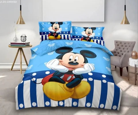 Miki Maus Plava 3D/5D Posteljina za Decu