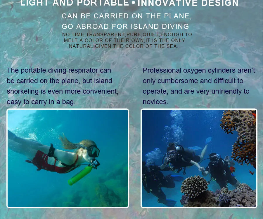 Set za ronjenje sa bocom, maskom i pumpom 0.5L