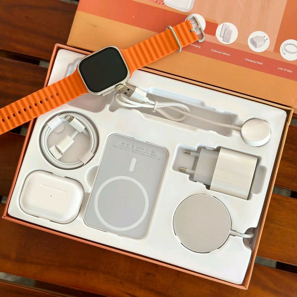 Smart sat X10 set sa slusalice, Power bank, Bezicni punjac