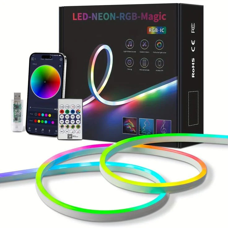 Led Neon RGB Traka 5m sa daljinskim i mobilnom kontrolom