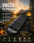 Vreća za Spavanje 210x75 cm – Vodootporna, Topla i Lagana za Kampovanje, Planinarenje i Putovanja