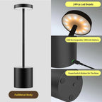 Bezicna Led stona lampa za kafice, restorane, baste CRNA