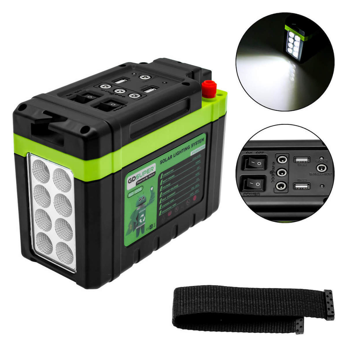 Solarni sistem sa baterijom GD SUPER 12V 8Ah (96Wh)