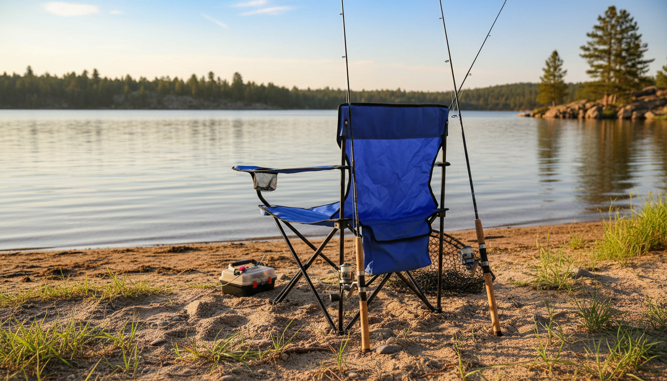 Sklopiva Kamp Stolica sa Držačem za Piće