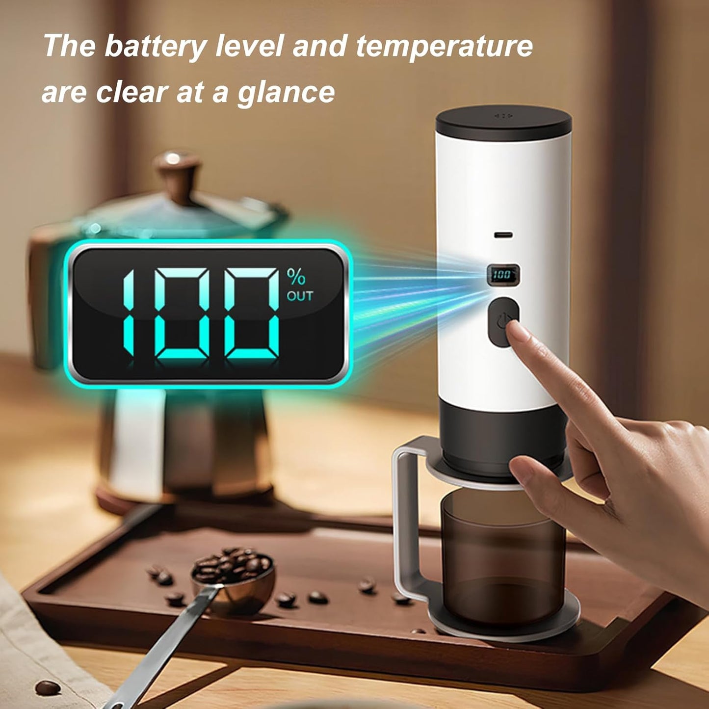 3u1 Prenosiva Espresso Mašina 12V sa Grejanjem Vode i LCD Displejom