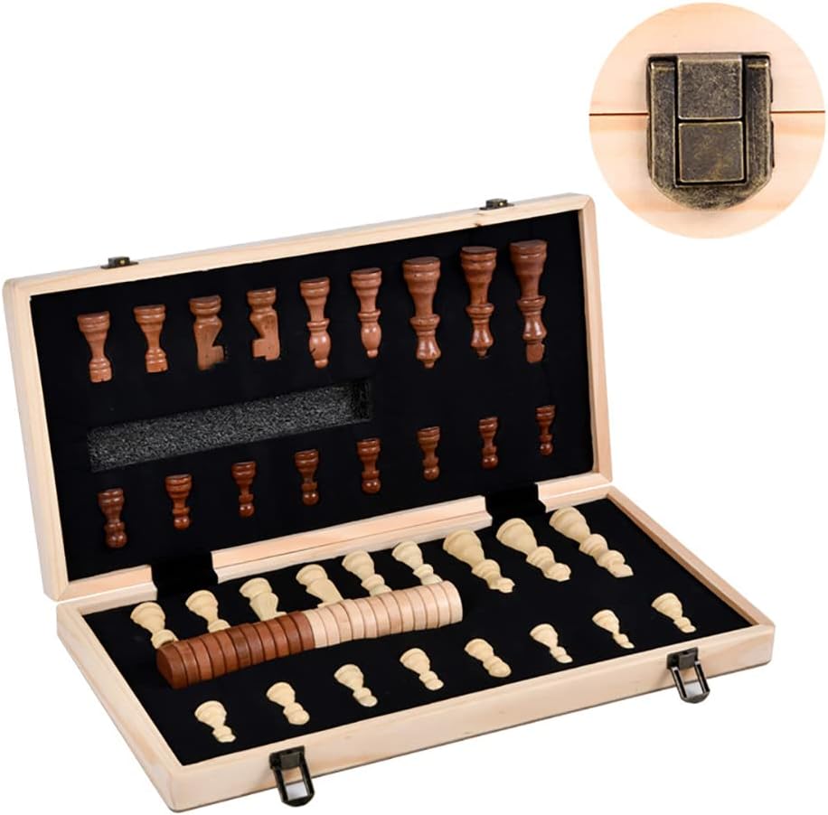 Drveni šah i dame 2u1 magnetni