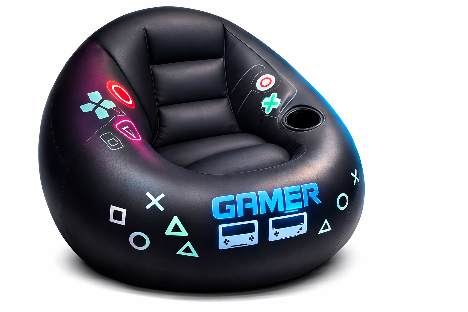 Gejmerska Fotelja na Naduvavanje sa Držačem za Čašu – Gaming Stolica za Decu i Tinejdžere