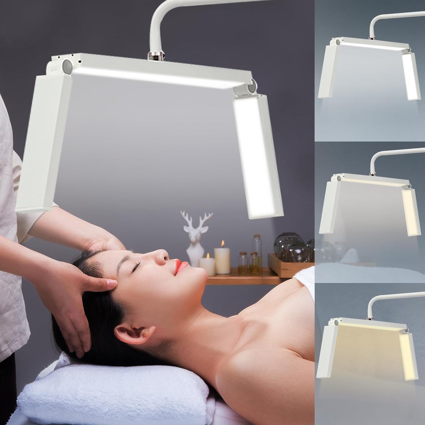 LED Podna Lampa za Trepavice – Trokraka 23" | Profesionalno Beauty Osvetljenje