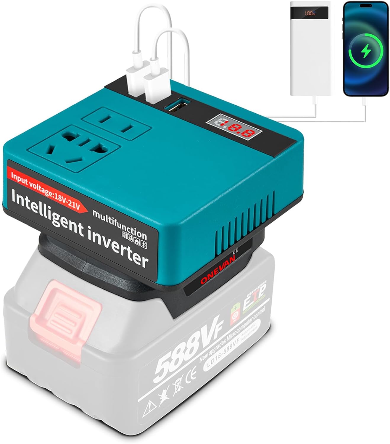 Pretvarac napona za Makita baterije sa 18-21V na 220V