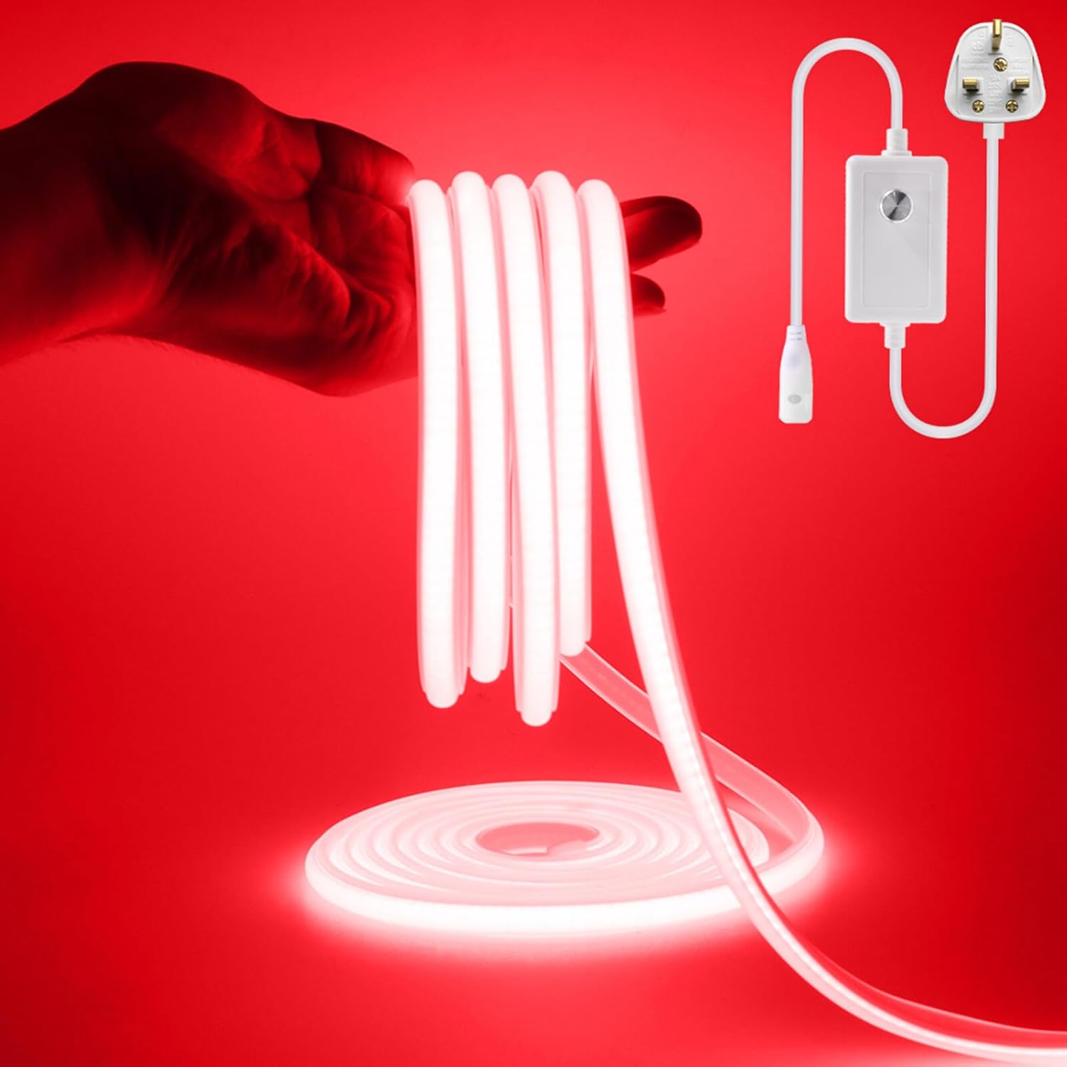 LED NEON flex traka 10m 220v Crvena