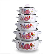Set Emajliranih Šerpi 5 Delova