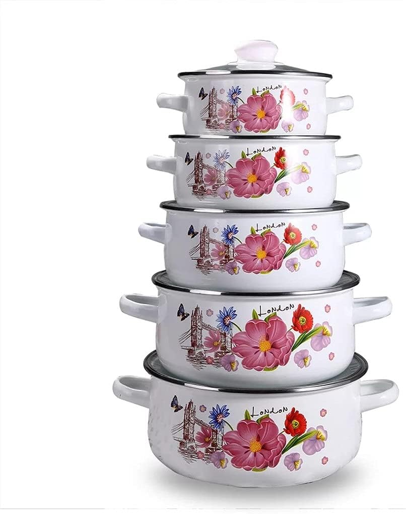 Set Emajliranih Šerpi 5 Delova