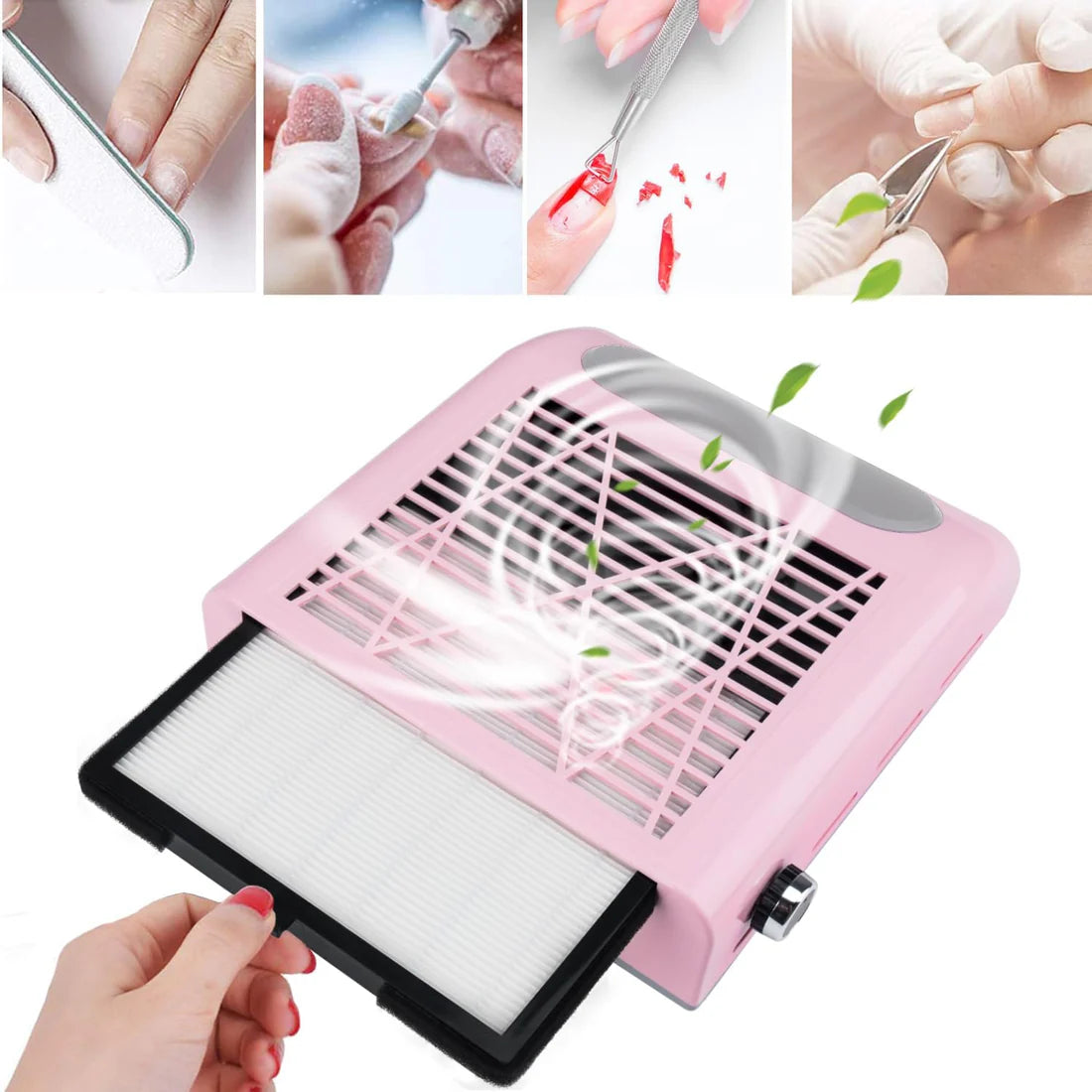 Aspirator za nokte sa filterom 80w Pink