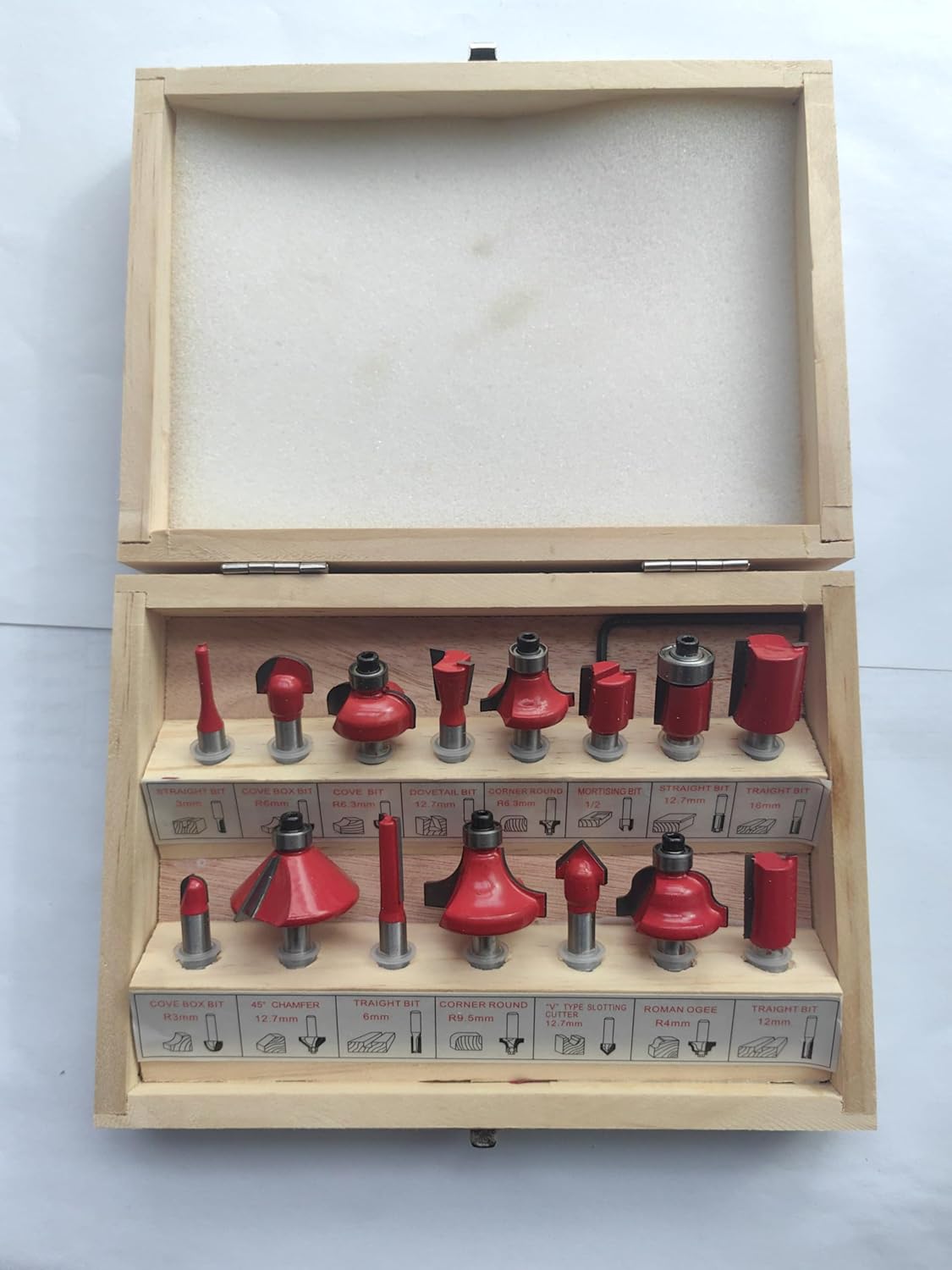 Glodala za drvo set 12 kom 6.35mm