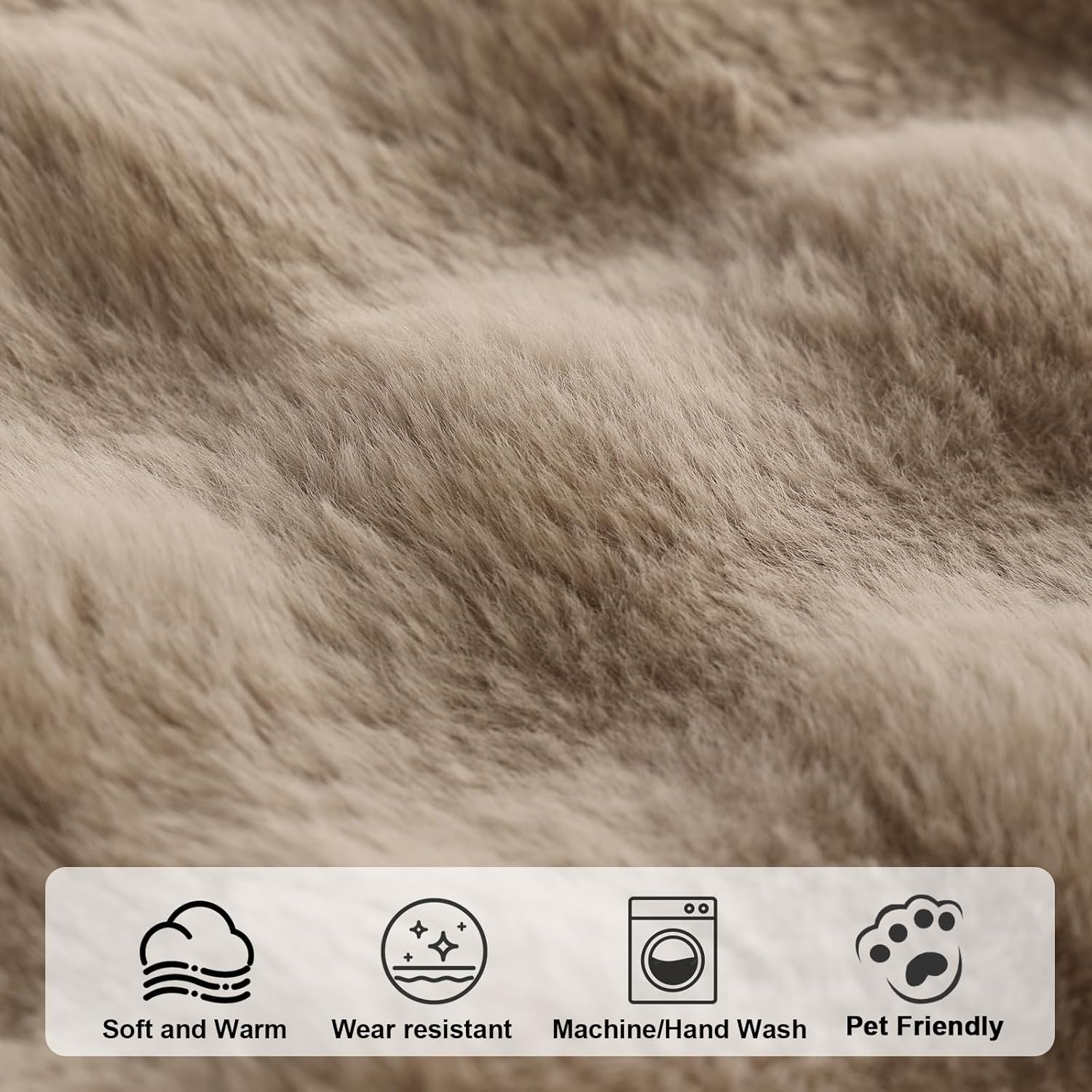 Krzneni fleker braon 70×70 cm – mekan i topao dekorativni dodatak