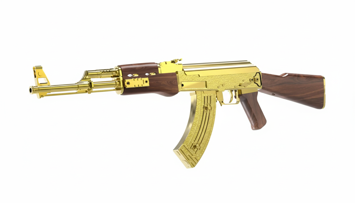 Gel Blaster Zlatni Kalashnikov – Igračka Puška na Vodene Kuglice za Decu