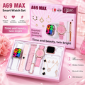 A69 MAX Smart Sat sa Nakitom – Luksuzni Gift Set za Žene | Pametni Sat + Nakit u Poklon Pakovanju