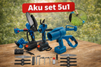 Aku Baštenski Alat 5u1 – Makaze, Testera, Trimer, Duvač i Teleskopska Drška