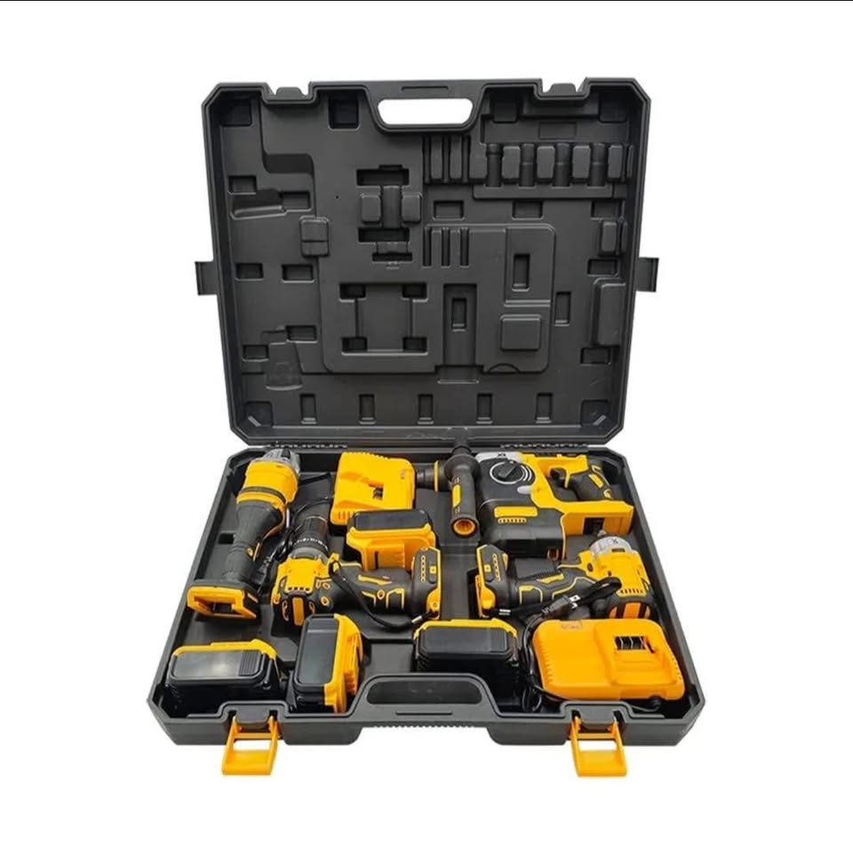 Aku Set 4u1 Busilica, Brusilica, Odvijač Udarni + 4 baterije