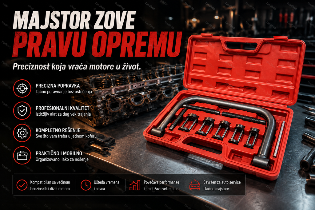 Alat za Opruge Ventila Motora – Profesionalni Kompresor za Sabijanje Opruga pri Servisu Motora