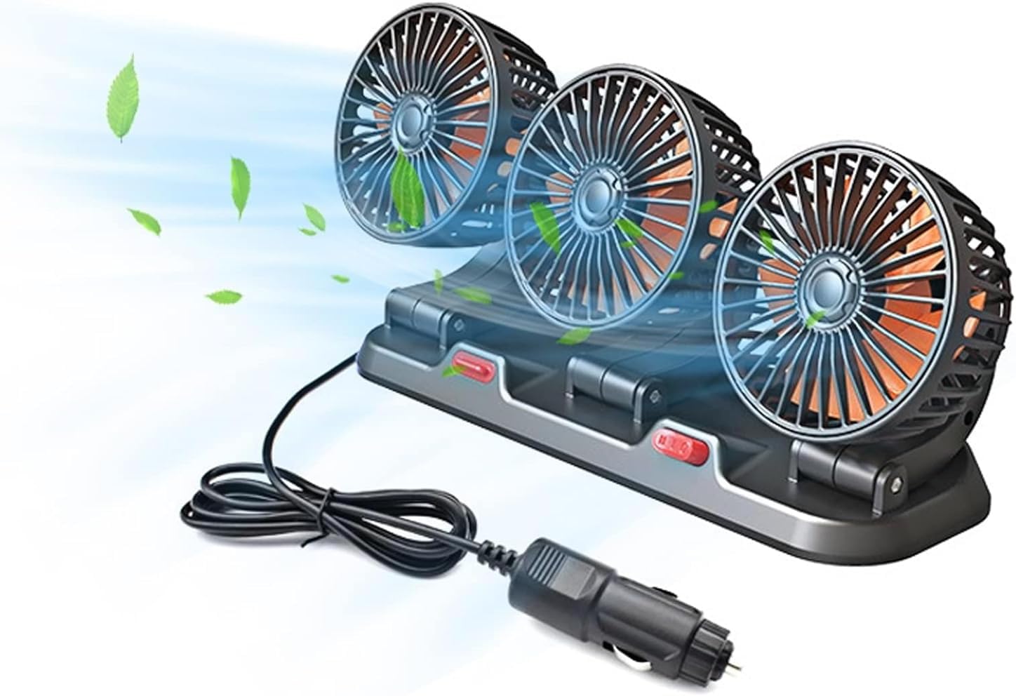 Auto Ventilator 12V 3u1 – Snažan Trostruki Ventilator sa Tihim Radom