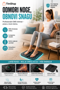 Bežični EMS Stimulator Mišića i Masažer Stopala – Fizioterapijski Stimulator za Opuštanje i Masažu