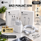 Brzi Punjač 20W sa Originalnim Kablom na Poklon – Fast Charger za Telefon, USB Brzo Punjenje