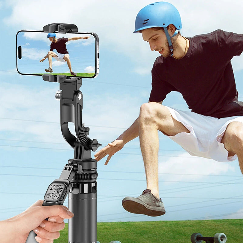 C16 AI Pametni Gimbal Stabilizator za Mobilni Telefon – 360° Rotacija, Praćenje Lica, Anti-Shake, Stativ i Daljinski za TikTok, YouTube i Vlogove