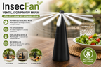 InsecFan Ventilator Protiv Muva za Sto – Zaštita Hrane Bez Hemikalija za Terasu, Kuhinju i Piknik