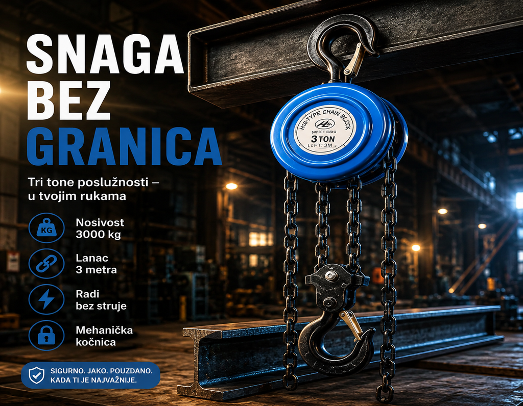 Flasencug dizalica na lanac 3t