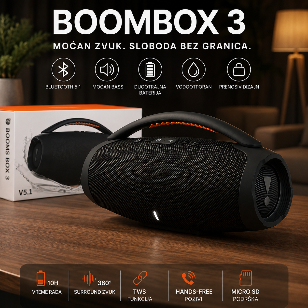 Bluetooth zvucnik BoomBox 3