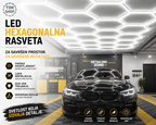 Ultra Snažna LED Hex Rasveta 168W za Garažu – Profesionalna Saćasta Plafonska Svetla za Detailing i Servis