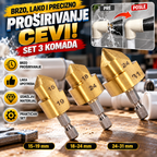 Burgije za Proširivanje Cevi 3 Komada – Set Ekspandera za Cevi 15–31 mm