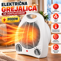 Električna Grejalica sa Ventilatorom 2000W – Sobna Grejalica sa Podesivom Temperaturom