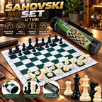 Šahovski Set u Tubi – Prenosivi Set za Šah sa Figurama i Tablom