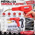Pištolj Lemilica za Varjenje Plastike + Pribor – Aparat za Popravku Branika, Plastike i Auto Delova