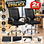 Kancelarijska Stolica 2 Komada – Set Ergonomskih Stolica za Kancelariju i Rad od Kuće