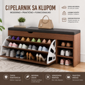 Cipelarnik sa Klupom i Sedištem 100cm – Moderan Ormar za Cipele sa Velikim Kapacitetom i Skrivenim Prostorom