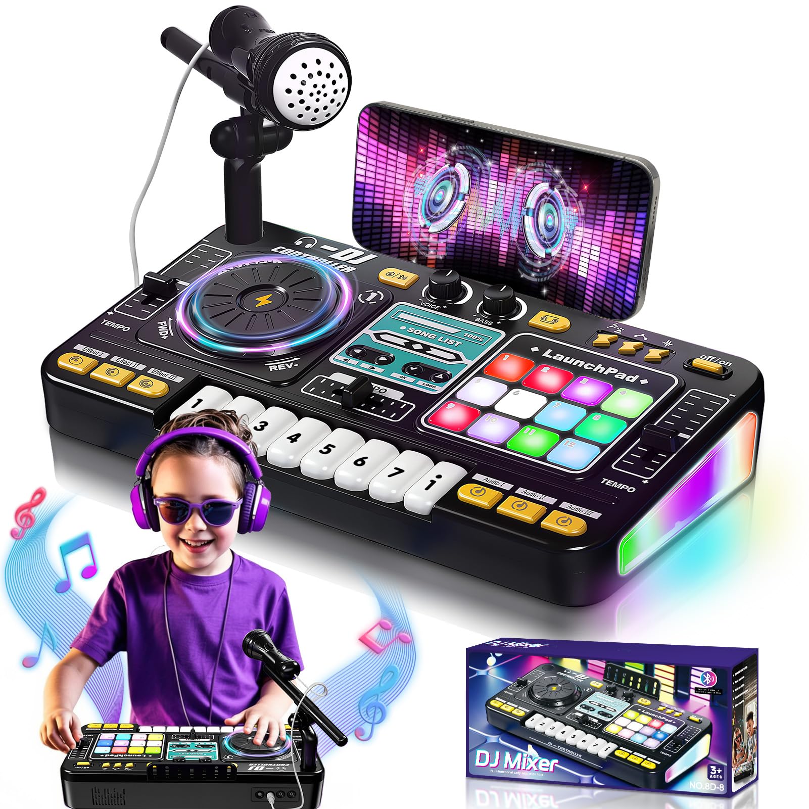 DJ Mixer za Decu – Muzička Igračka sa Zvukovima, Svetlima i Ritmovima