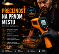 Digitalni Laserski Infracrveni Termometar – Beskontaktno Merenje Temperature sa LCD Ekranom
Infracrveni Digitalni Termometar – Precizan Laserski Merač Temperature za Kuću, Servis i Industriju