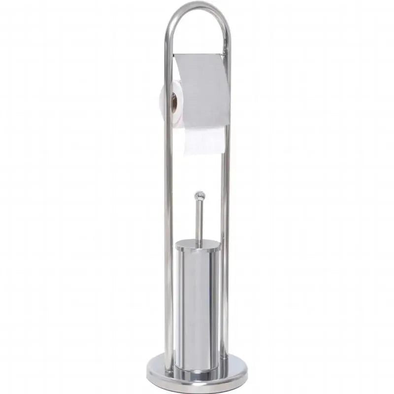 Držač toalet papira i WC četke – metalni hromirani stalak