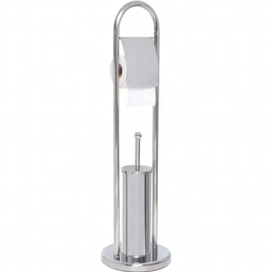 Držač toalet papira i WC četke – metalni hromirani stalak