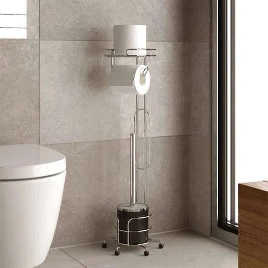 Držač toalet papira sa cetkom za wc i postoljem za telefon