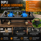 Dupli Plinski Rešo sa 2 Gorionika – Snažan Plinski Gorionik za Kuvanje, Kamp i Ugostiteljstvo