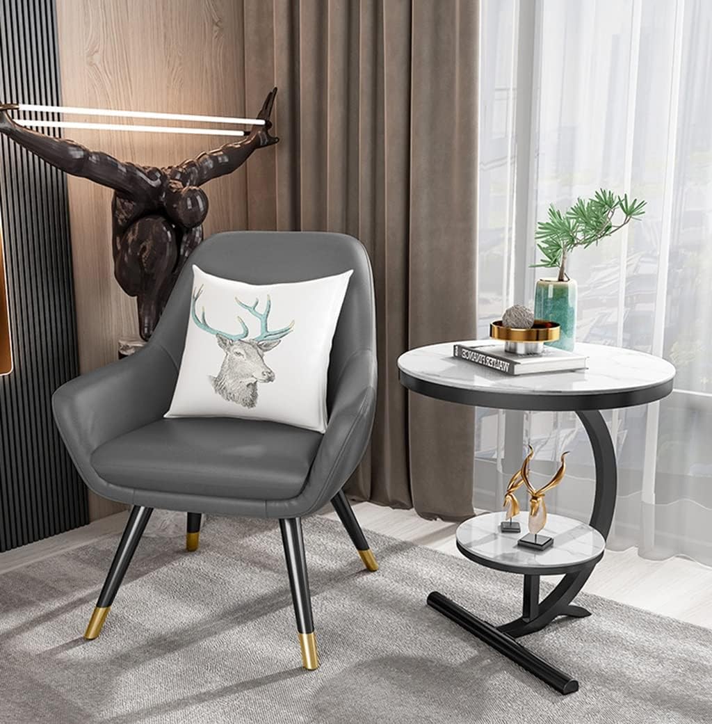 Dvostruki okrugli stočić za spavaću i dnevnu sobu Beli