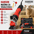 HANSON Mašina za Šišanje Ovaca 750W – Profesionalna Električna Mašina za Šišanje | Snažan Motor i Precizan Rad